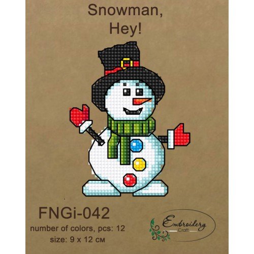 Embroidery Craft - Snowman, hey!