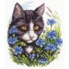 Klart - Cat in Cornflowers