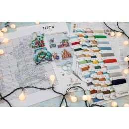 LetiStitch - Kit de adornos navideños 7pcs.