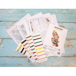 LetiStitch - Adorno navideño en forma de conejo