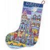LetiStitch - Winter Townhouse Stocking