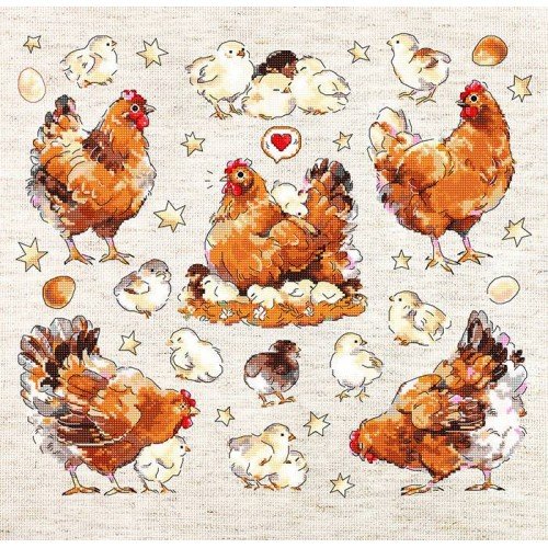LetiStitch - Pied hens