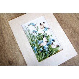LetiStitch - Butterflies and bluebird flowers