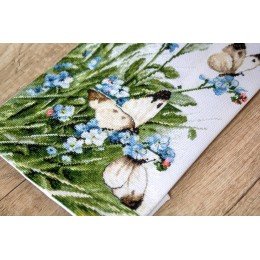 LetiStitch - Butterflies and bluebird flowers