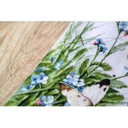 LetiStitch - Butterflies and bluebird flowers