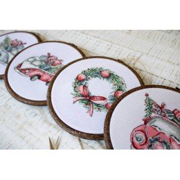 LetiStitch - Christmas retro cars
