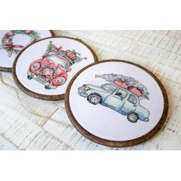 LetiStitch - Christmas retro cars