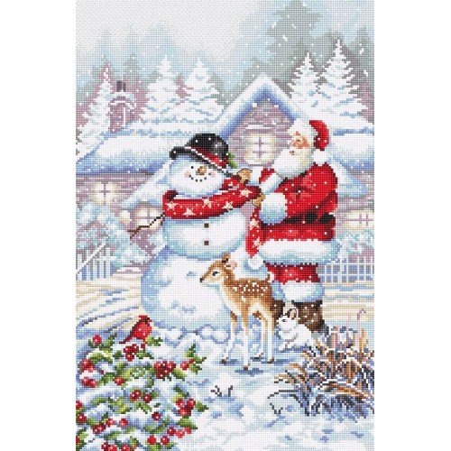 LetiStitch - Muñeco de nieve y Papá Noel