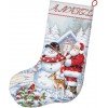 LetiStitch - Snowman and Santa stocking