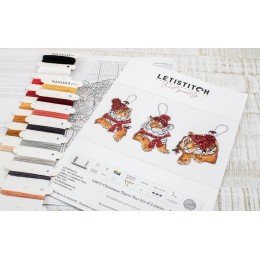 LetiStitch - Navidad tigres juguetes 3pcs.