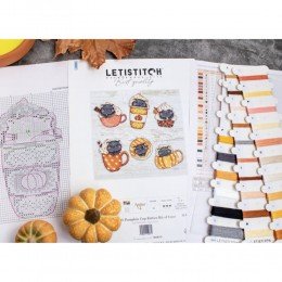 LetiStitch - Pumpkin cup kitties 6pcs.