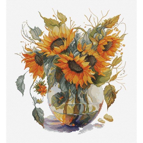 Luca-S - Vase with sunflowers