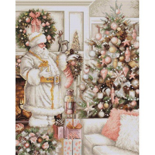 Luca-S - White Santa with Christmas tree