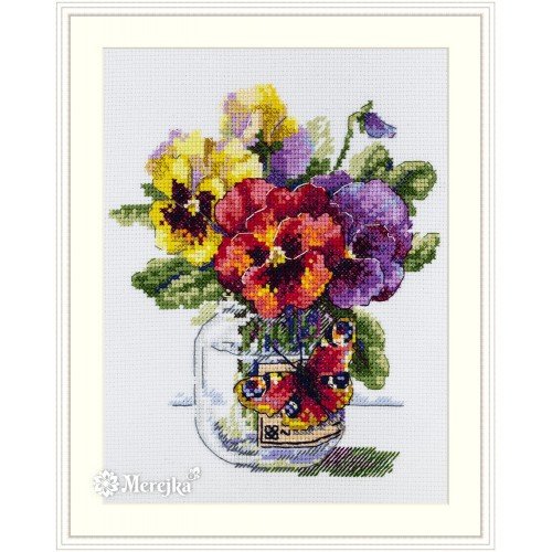 Merejka - Pansies and Butterfly