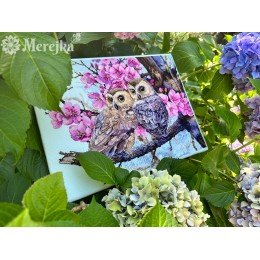 Merejka - Two Owls in Spring Blossom