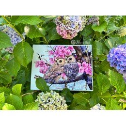 Merejka - Two Owls in Spring Blossom