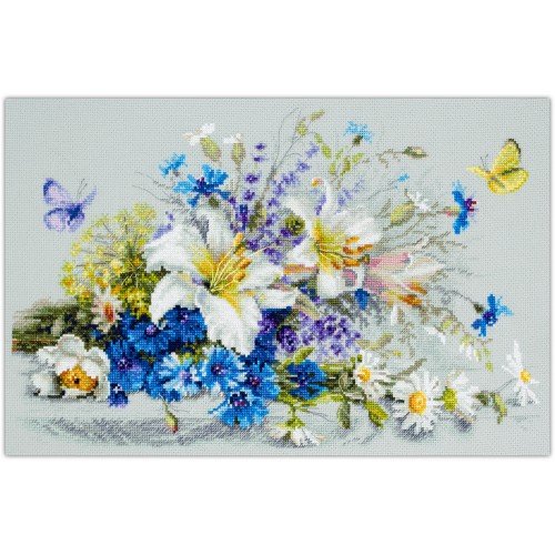 Magic Needle - Lilies and Cornflowers