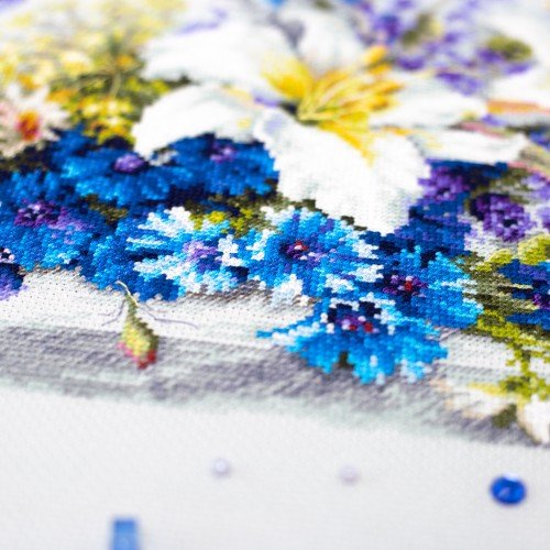 Magic Needle - Lilies and Cornflowers
