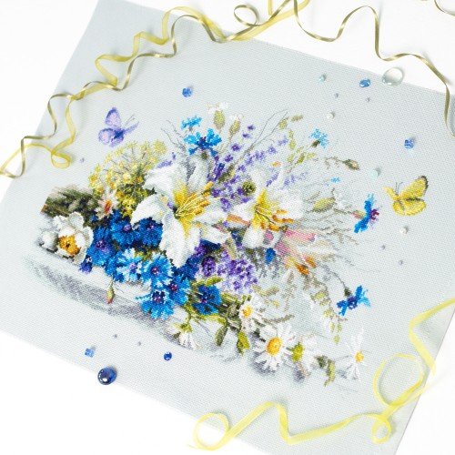 Magic Needle - Lilies and Cornflowers