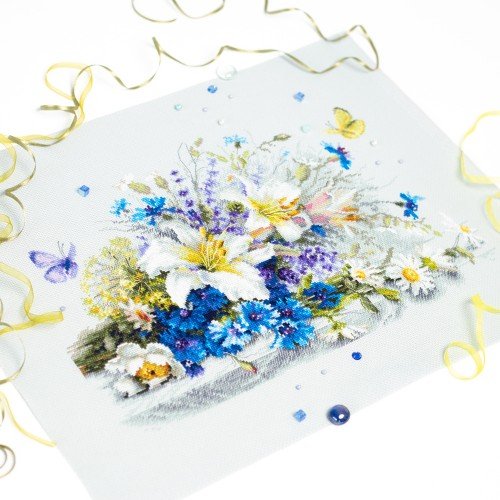 Magic Needle - Lilies and Cornflowers