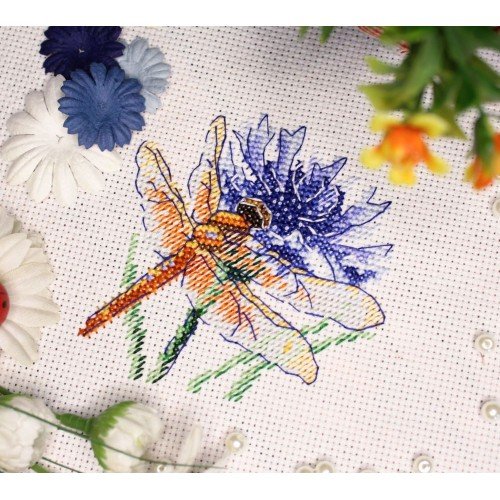 MP Studia - Dragonfly and cornflower