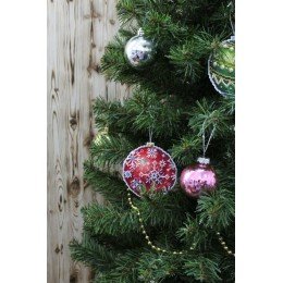 MP Studia - Decoración del árbol de Navidad Invierno Rubí