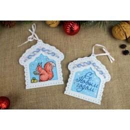 MP Studia - Casitas para el árbol de Navidad (lote de 2)