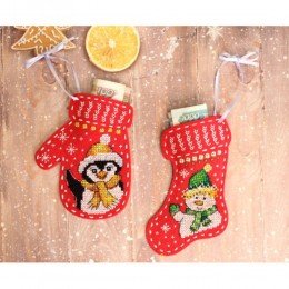 MP Studia - Pingüino Manopla de fieltro navideño