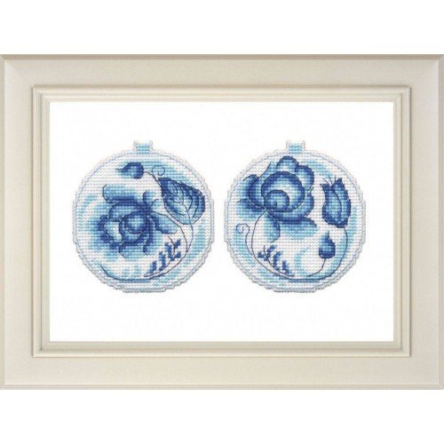 Oven - Christmas tree toy. Gzhel