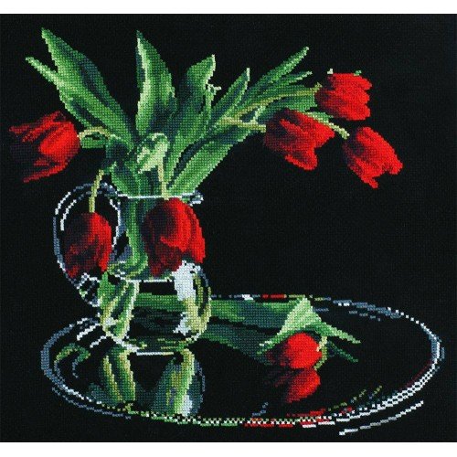 Oven - Tulips on the black