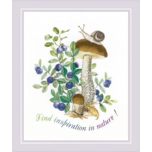 Riolis - Birch Bolete. Satin Stitch