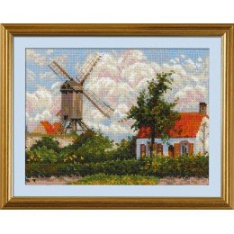 Riolis - Windmill at Knokke after C. Pissarro's Painting