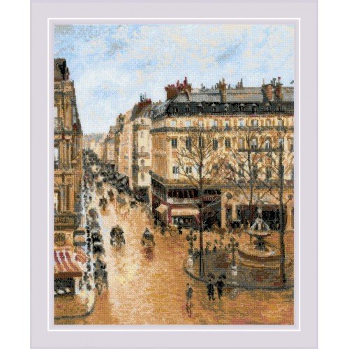 Riolis - La calle Saint-Honoré según el cuadro de C. Pissarro