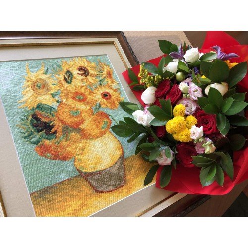 Riolis - Sunflowers after V. Van Gogh's Painting