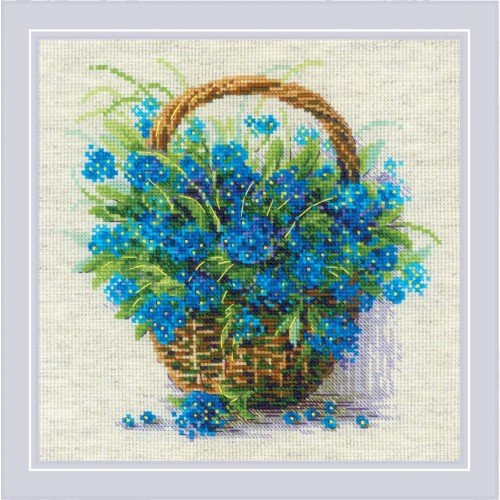 Riolis - Forget Me Nots in a Basket 