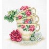RTO - Taza de té con hojas de rosa
